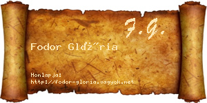 Fodor Glória névjegykártya