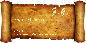 Fodor Glória névjegykártya