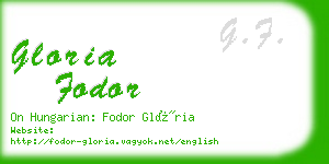 gloria fodor business card